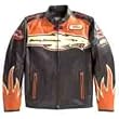Harley-Davidson&reg; Men's Victory Lap Screamin' Eagle Leather Jacket. Screamin' Eagle Graphics. 98280-07VM