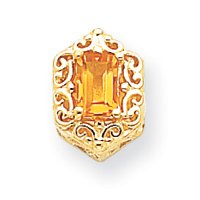 14k Citrine Bracelet Slide by A Great Jewelry Co.