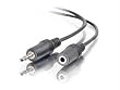 Cables To Go 40406 3.5 mm Male/Female Stereo Audio Extension Cable, Black (3 Feet)