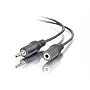 Cables To Go 40407 3.5 mm Male/Female Stereo Audio Extension Cable, Black (6 Feet)