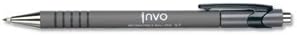 Invo 0.7mm Tip 0.4mm Line Retractable Ball Pen - Black (Pack of 12)