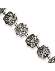 Sterling Silver Marcasite and CZ Bracelet QH1040-7.5"