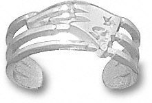 New England Patriots Solid Sterling Silver Logo Toe Ring