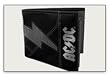 Bio World AC/DC LIGHTNING CUTOUT MENS BLACK WALLET - COMES WITH TIN