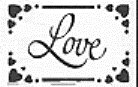 21aOB6TNd L. SL160  Custom Gift Love w/Heart Border Sweet Greeting Dark Chocolate Card