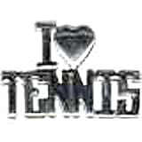 I Love Tennis Pin ~ Sterling SIlver