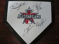 Signed Dodgers, Los Angeles All-Stars (2010) Shutt 2010 Mini All-Star Base by Andre Ethier, Jonathan Broxton, Hong-Chih Kuo and Rafael Furcal