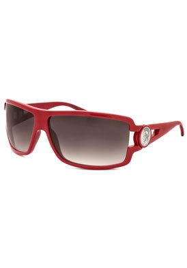 Click here to buy Wraparound Sunglasses: Red Gray Gradient by Diesel.