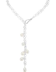 Jewelplus Freshwater Cultured Pearl Necklace Sterling Silver Necklace