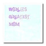 Pink Worlds Greatest Mom Mothers Day - 10x10 Iron On Heat Transfer For White Material