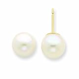 14k 8-8«mm White Salt Stud Earrings