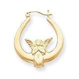10k Angel Hoop Earrings