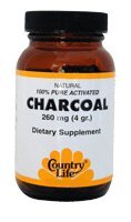 Country Life Charcoal -- 260 mg - 100 Capsules