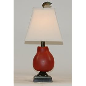 Small Red Apple Accent Table Lamp