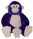 21aR4RU t6L 11133 Cheer Purple Monkey 15 Make Your Own *NO SEW* Stuffed Animal Kit
