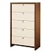 Five Drawer Chest - Latte Collection