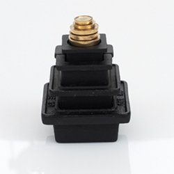 ICD Robert Welch Designer Square Cast Iron Kitchen Weights (Metric), Brass