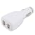 2 Port USB Car Cigarette Lighter Adapter Dual Plug for iPod MP3 Players Charger - Color White