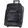 Embassy 21 in Black Hand Sewn Pebble Grain Genuine Leather Trolley Case