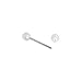 Ruifan 14G 16mm Clear Acrylic Flexible & Stainless Steel Bar Shaft Straight Tongue Rings Barbells or Nipple Piercing Retainer Pack of 8