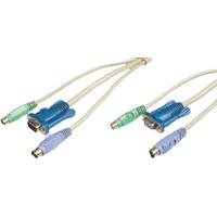 Assmann Digitus Octopus Kabel KVM Kabel HD15 / Stecker 2 x mDIN6 / Stecker HD15 / Buchse 2 Preisvergleich