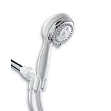NVL-651C, Waterpik 6 Setting Hand-Held Shower Head with Massage - White with Chrome Accents