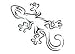 Tribal Gecko Temporary Tattoo