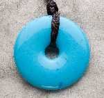 Teething Bling Pendant - Donut Shape (Turquoise)