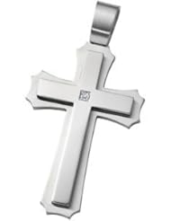 Joyas Alternativas™ Stainless Steel & CZ Cross Pendant