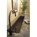 Native Trails CPS511 Rio Grande 16 Ga. Undermount/Dropin Copper Bar & Prep Sink Brush Nickel Finish