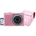 Samsung SL202 10MP Digital Camera Bundle with 3x Optical Zoom and 2.7 inch LCD with 2GB SD Card and Carrying Case (Pink)