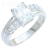 Jewelry - 1 Carat Sterling Silver Clear CZ Ring