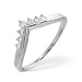 0.20 Ct Diamond Wishbone Ring In 9 Carat White Gold