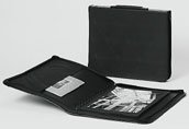 Prat Paris Start 2 Presentation Portfolio Case, Zippered Multi-ring Binder with Ten 8.5x11" Archival Sheet Protectors, Cover Color: Black.