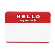 CLI92233 - Hello My Name Is Badge, 3-1/2x2-1/4, Green