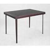 32 x 44 Wood (Dark Mahogany) folding table with black vinyl inset. (Dark mahogany) (22H x 32W x 44D)
