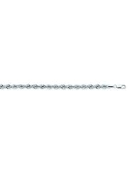 14kt White Gold Light Rope Chain Necklace 4.00mm
