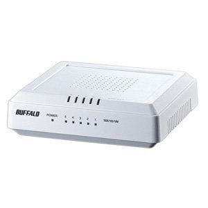 BUFFALO Giga対応 5ポート スイッチングハブ LSW3-GT-5EP/WH