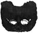 Black Cat Feather Eye Costume Mask