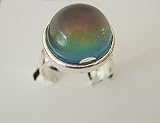 Mood Ring; Circular -  on a Card with Colour Coded Chart telling you your Inner Moods - adjustable to fit different size of fingers - from Spiritual Gifts. Usually dispatched within 2 working days.