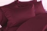 MARRIKAS 300TC Egyptian Cotton PillowCase Pair (2) STANDARD SOLID BURGUNDY
