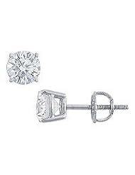 Platinum : Round Diamond Stud Earrings â€" 1.75 CT. TW.