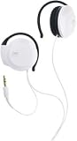 JVC HAE170W Ear Clip Headphones with Retractable Cord (White)
