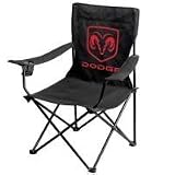 On The Edge Marketing OTE-810030 Ram Head Black Folding Chair