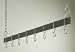 Rogar Hammered Steel Hanging Bar Rack 48-in.