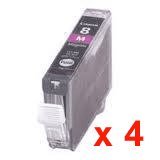 4 X CLI-8M Magenta Compatible Printer Ink Cartridges for Canon Pixma iX4000 - Latest Chip installed. Ready to Use. - Izzibuyer