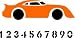 Tattoo Stencil - Car w/#'s - #L60
