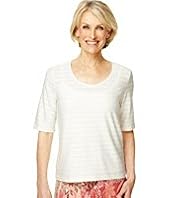 Classic Collection Textured Striped Top with Camisole