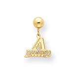 Arizona Diamondbacks Combo Dangle Earrings - 14k Yellow Gold