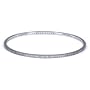 1/2 Carat Round Diamond 14k White Gold Slip-on Bangle Bracelet